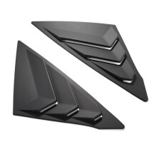 Rear Side Window Louvers Triangular Glass Blinds for Sedan 11Th 2022 2023 - ABS Matt Black