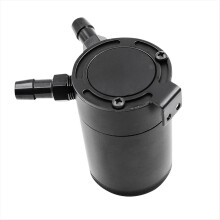 Universal Oil Catch Can Compact Baffled 2-Port Aluminum Reservoir Tank Two Hole Breathable Kettle