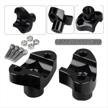 Black 1In Handlebar 1 1/2In Risers for Dyna Softail Sportster XL 883 1200