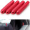 4Pcs Red Aluminum Bolt-On Replace Door Lock Knobs for CLA GLA Class (W117 C117 X156) 3