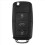 3 Button Replacement Keyless Entry Remote Car Flip Key Shell Fob Case for 2
