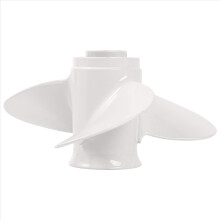 664-45949-02-El Marine Boat Outboard Propeller 9 7/8 X 13 For 20-30Hp Right-Hand Rotation 3 Blades White