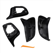 Car Rearview Mirror Cover Cap Side Frame Trim with Base for 3 5 Series G20 2018-2024 G30 Glossy Black