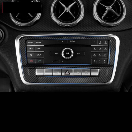 Car Center Control CD Panel Trim Sticker for GLA CLA -Class CLA200 13-19 7 Button Adjust Decor Frame A 2