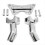 3-1/2 Inch Pullback Handlebar Risers & Top Clamp Kit for Dyna Softail Fat Boy 3