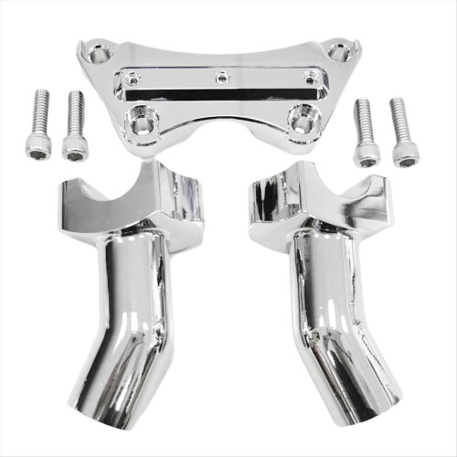 3-1/2 Inch Pullback Handlebar Risers & Top Clamp Kit for Dyna Softail Fat Boy 2