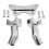 3-1/2 Inch Pullback Handlebar Risers & Top Clamp Kit for Dyna Softail Fat Boy 11