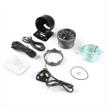 2.5 Inch 60mm Car Turbo Boost Gauge 3 BAR White&Amber Dual Led Display with Warning Meter