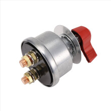 Master Battery Disconnect Switch, 4 AWG 1FT Cable Set, High Current Cutoff for RV, Boat, ATV Red