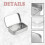 2 PCS Small Storage Box with Lid Rectangular Tin Boxes Metal for Home Silver 3