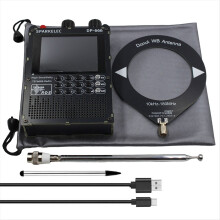 DP-666 Radio High Sensitivity TEF6686 Full Band FM AM LW MW SW Shortwave ESP32 RDS 2.8 Inch IPS Touch Screen Black