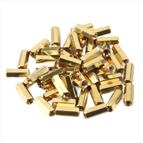 12mm Long Metal Hexagonal M3 Female Thread PCB Standoff Spacers 50 Pcs 1