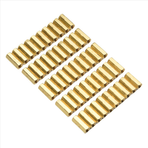12mm Long Metal Hexagonal M3 Female Thread PCB Standoff Spacers 50 Pcs 2