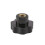 M10 10mm Dia Thread Black Plastic Star Head Clamping Knob Grip 1