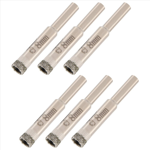 6 Pcs 8mm Diamond Core Drill Bits Ceramic Tile Glass Hole Saw 1
