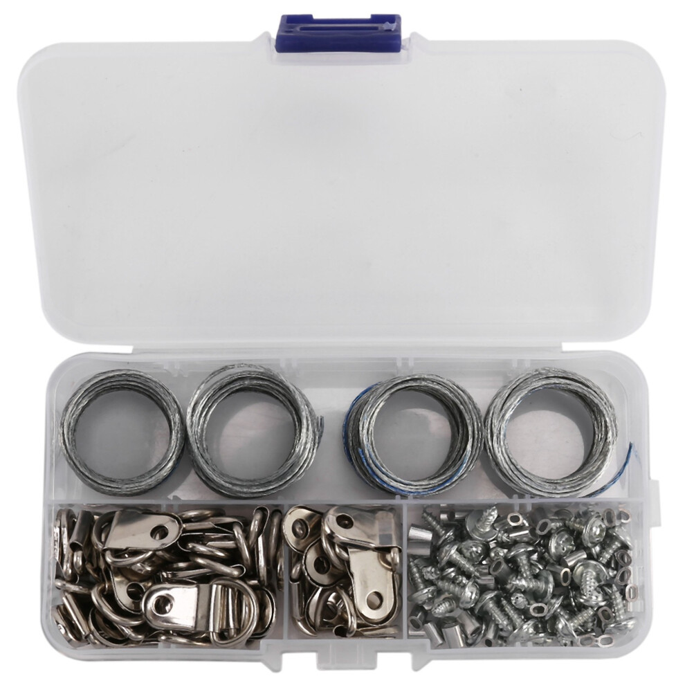 124Pcs Picture Hanging Wire Kit,Photo Frame Kit,Picture Kit with Nails for Wall Mounting-image-OPC-PN7DYW6-NEW