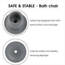 8Pcs Replacement Feet for Shower Chair Bath Seat Rubber Tips Non Slip Bench and Tub Transfer Suction Cup
