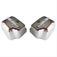 Car Rear View Mirror Cover Side Wing Cap Shell with Turn Signal Light for Jimny Jb64 JB74 2018-2020 Silver