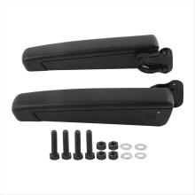 1 Pair Car Armrest Adjustable Angle Seat Shockproof PU Black Universal Replacement RV Truck