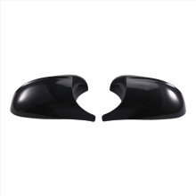 Car Carbon Fiber Pattern Rearview Mirror Cover Side Case Trim for 1 3 Series E87 E88 E90 E91