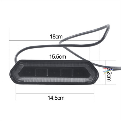 ATV UTV Roll Bar LED Light High Mounted Brake Blue for 2016-2018 2