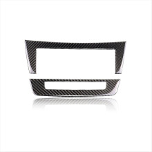 Real Soft Carbon Fiber Car Center Console Panel Cover Trim Sticker for C Class W204 2011 2012 2013