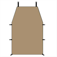 Car Sun Shade Sail Canopy, Portable Camping Side Awning Waterproof UV Roof Top Tent for Outdoor, SUV, Caravan, M