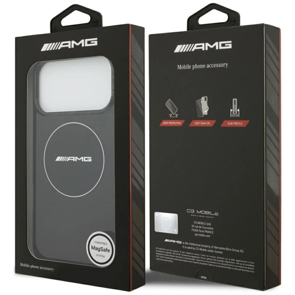 Amg Double Layer Transparent Smocked Case With Magsafe For Iphone 17 Pro Max 6.9" - Amhmp17x24htrdk Black 3666339542054