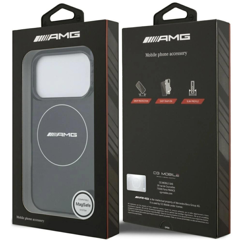 Amg Double Layer Transparent Smocked Case With Magsafe For Iphone 17 Pro 6.3" - Amhmp17l24htrdk Black 3666339542047