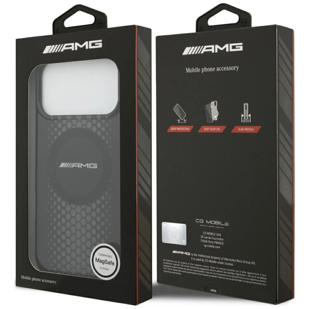 Amg Double Layer Transparent Graphics Case With Magsafe For Iphone 17 Pro Max 6.9" - Amhmp17x24hhgpk Black 3666339541538