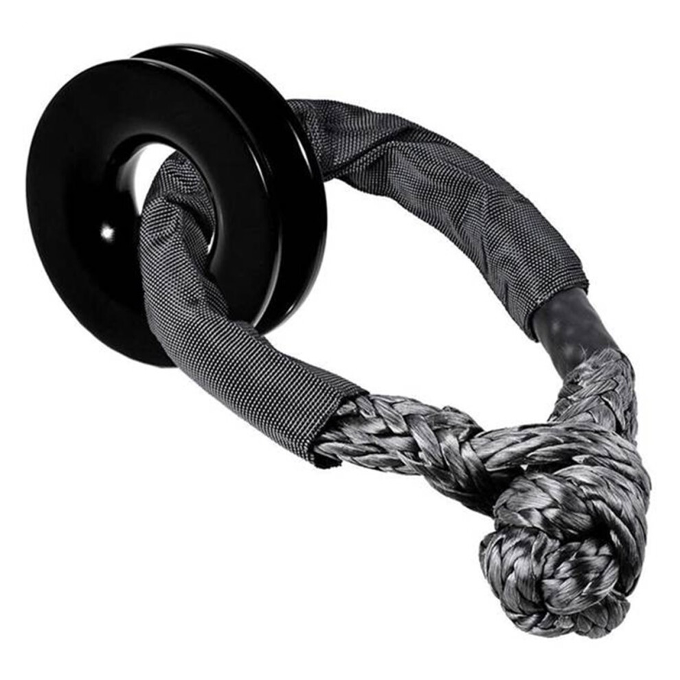 1/2 Inch Synthetic Shackle Winch Rope + Recovery Snatch Ring for ATV UTV SUV Off-Road Towing Truck Boat Marine Black-image-OPC-PN7FT6J-NEW