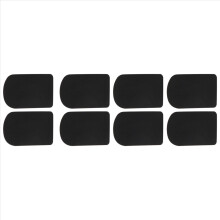 8 pezzi di toppe e cuscinetti per bocchino per clarinetto/sassofono soprano, neri, 0,8 mm