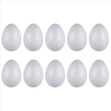 10 ovos de Páscoa brancos de 6 cm, ovos decorativos para pintar ou colar.