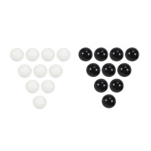 20 stuks knikkers 16 mm glazen knikkers onderbroek glazen ballen decoratie kleur nuggets speelgoed zwart en wit