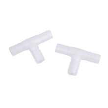 2 x 12mm Plastic Equal Tee Connector Barbed Pipe Fitting Air/Water Hose Joiner