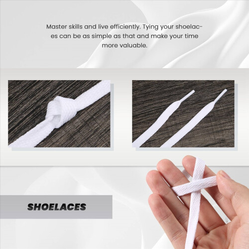 Cadarços para tênis brancos (2 pares) 2