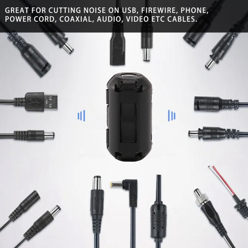 5 Stück Clip-On-Rauschunterdrücker mit 3,5-mm-Kabel und Ferritkernfilter 2
