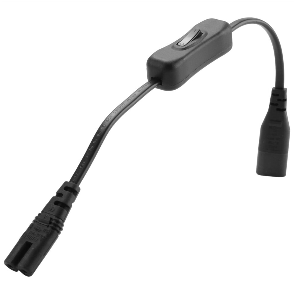 Power Extension Cord, Iec320 C7 To C8 Power Adapter Extension Cord With Switch Control With "8" Interface 4854193908300