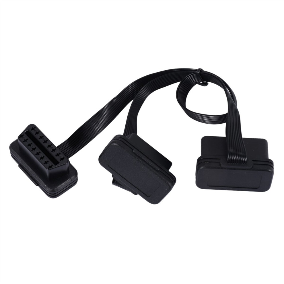 Obdii Extension Dual Connector Y Splitter Obd Obd2 16Pin Male To Female Connection Flat+Thin For 4854193924393