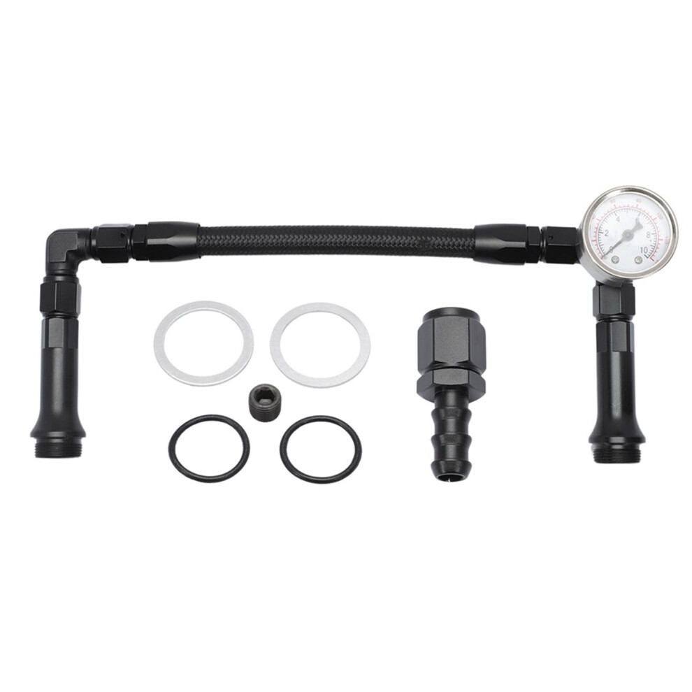 An6 Dual Feed Line Double Pump For 4150 Carburetor With Vacuum Pressure Gauge 4854193979362