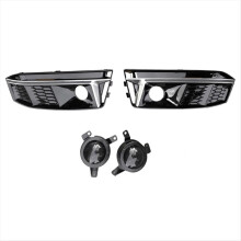 Grade do Farol de Neblina do Para-choque Dianteiro com Moldura para Farol de Neblina para A4 S4 B9 2017-2018 Cromada