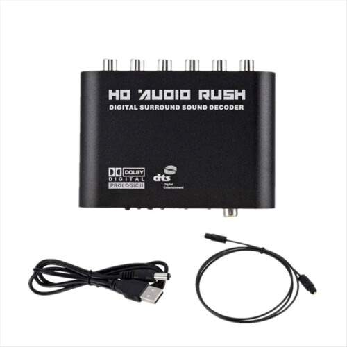 Convertitore Audio Digitale/analogico 5.1 Lanko – SPDIF Ottico E Coassiale A AC3, Per TV E Lettori, Uscita Multicanale