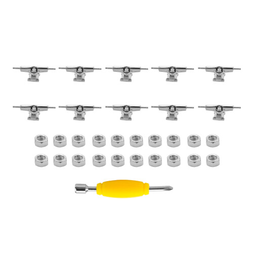 10 pezzi da 29 mm per fingerboard, skateboard con dadi e cacciavite per finger skateboard 2