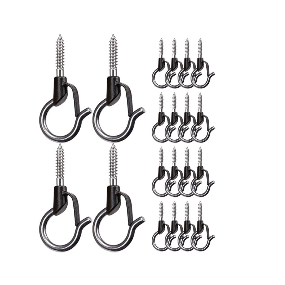 20Pcs Q Hanger Hooks Heavy Duty Wall Ceiling Hooks With Safety Buckle Outdoor Screw Hooks For Hanging Lights Plants 4854193926038