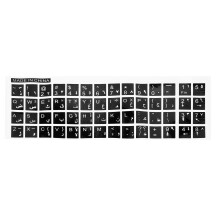 Witte letters Arabisch Engels toetsenbord sticker zwart voor laptop pc