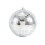Efeito de iluminação de palco colorido, bola de espelho discoteca prateada de 20 cm (8 polegadas) com glitter para decoração de festas de Natal. 1