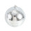 Efeito de iluminação de palco colorido, bola de espelho discoteca prateada de 20 cm (8 polegadas) com glitter para decoração de festas de Natal. 2