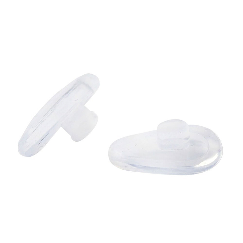 Soft elliptical silicon nose pad for glasses (transparent, 5 pairs)