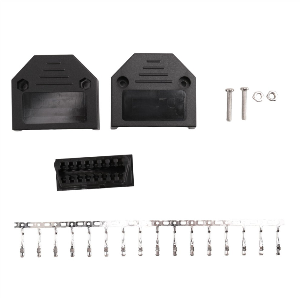 Obd2 Obd Ii 16 Pin Connector Socket Diagnostic Tool Adapter Obd Connector + Enclosures + Terminal + Screws 4853301962029