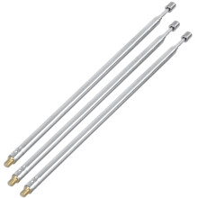 Antenne telescopiche 3 x 43,5 cm di lunghezza 4 sezioni Telecomandi RC argento